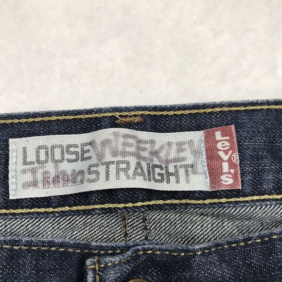 Y2K LEVIS 569 Jean Men 38x30(36/30 tag) Loose Straight Wide Leg Dark Wash Skater - Picture 12 of 15